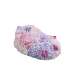 Baby & Toddler Plush Pastel Monster Claw Slippers - Pink & Lavender